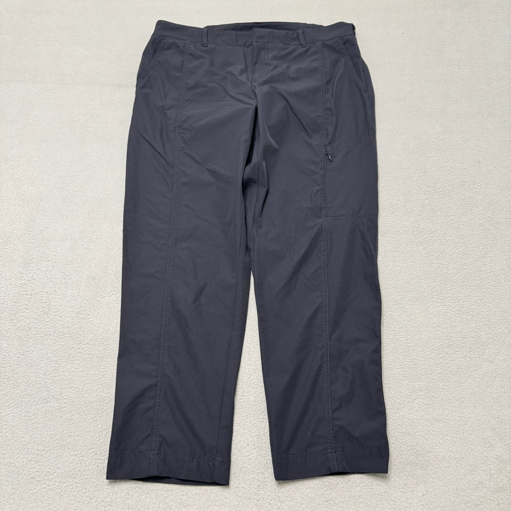 Kirkland Signature Ladies Travel Pant Womens 10 Black Nylon Stretch Straight Leg